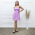 VESTIDO DE ALCINHA ACINTURADO PETRA FINA LILAS P